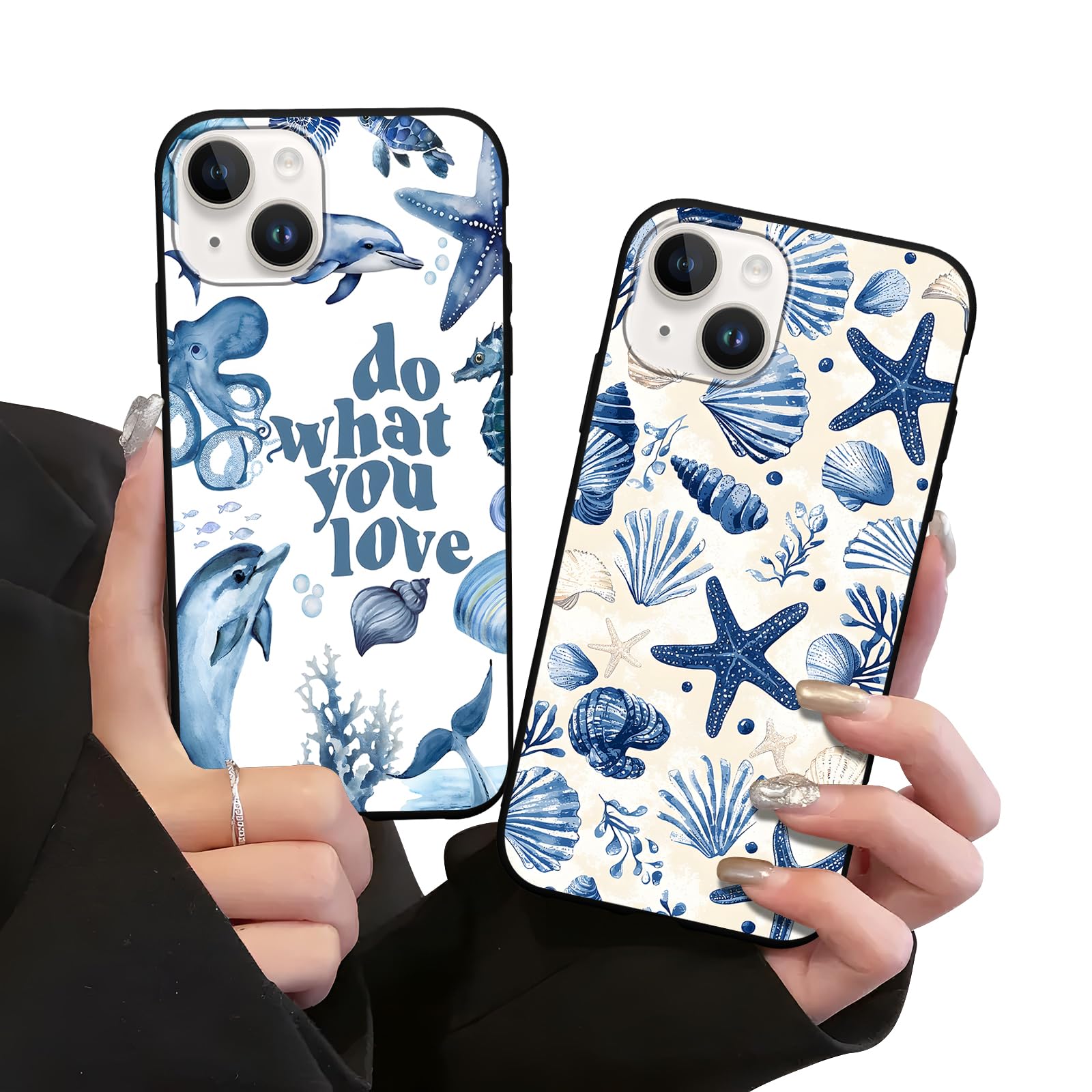 Amazon.com: Zrutru 2 Pack Cute Ocean Phone Case for iPhone 14